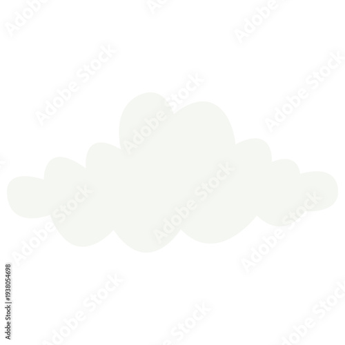 Simple White Cloud Icon