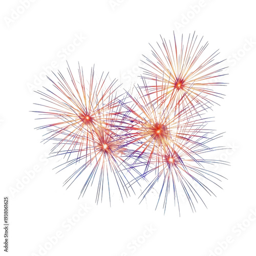 Colorful fireworks png Bright explosion cutout Festive sparkle png Glowing light cutout Dynamic burst png Vibrant cracker cutout Glittering isolated transparent background image