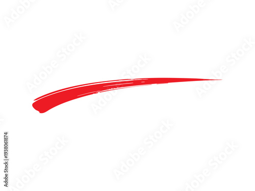 Red Brush Stroke Swoosh, Red Paint Swoosh Underline