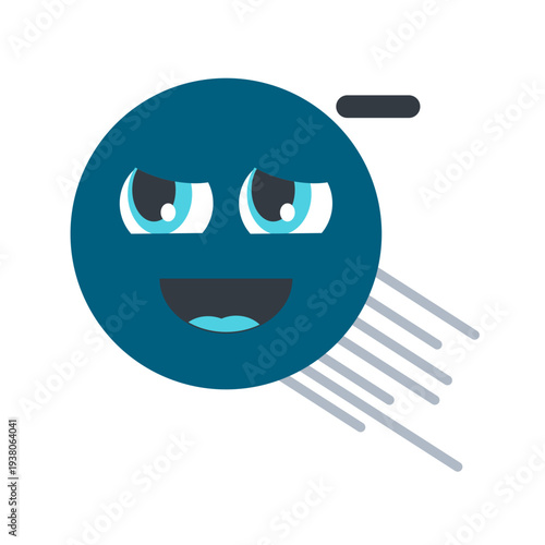 Educational vector illustration of a single electron particle for quantum physics