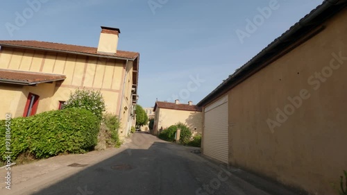 POV Driving in a village in France in Summer