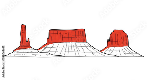 Red Rock Formations Desert Landscape Features.
