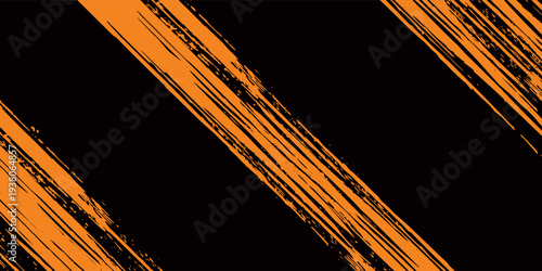 orange black brush Car sticker wrap pattern banner abstract sporty lines black orange color combination grunge brush modern pattern racing motorsport design.vector illustration. eps 10