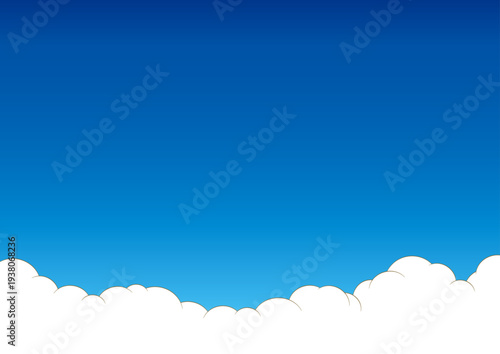 青空と雲の背景素材,ベクター,イラスト