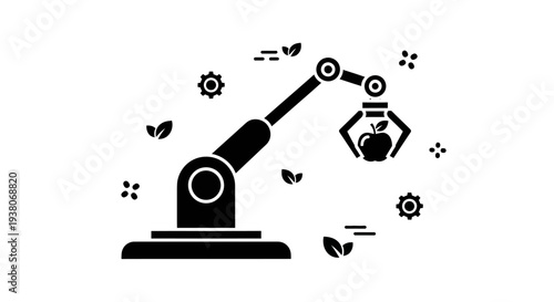 Industrial robotic arm machine technology.