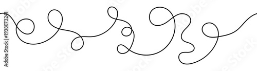 Scribble style abstract line