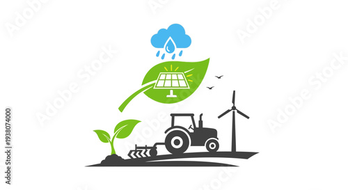 Tractor pulling farming equipment outdoors.