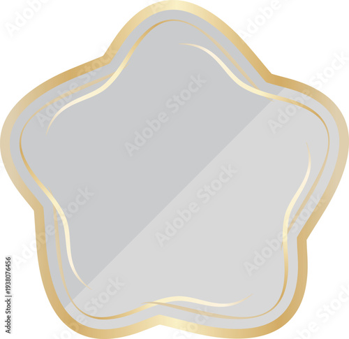 高級感のあるラインのフレーム　ペールグレー＆ゴールド