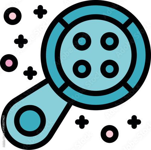 Colorful baby rattle designed to stimulate senses and entertain babies, featuring multiple holes and a handle