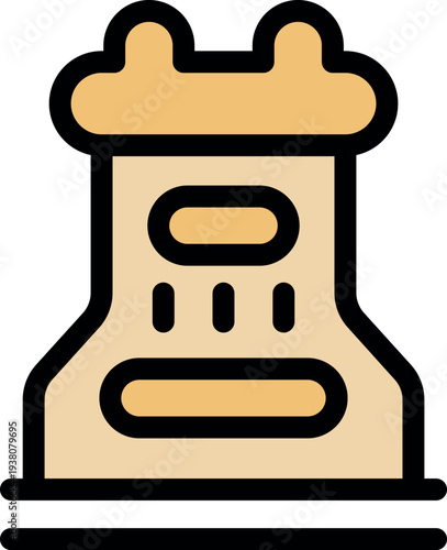 Blast furnace working with molten metal and hot air for smelting iron ore into pig iron, vector illustration