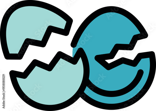 Two cracked eggshells representing new life, opportunities, and the potential for growth