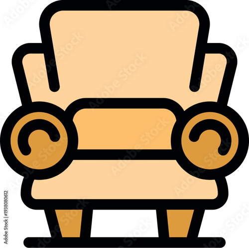 Cozy armchair representing comfortable furniture for home interior design