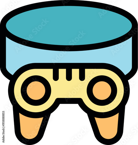 Wireless gamepad connecting to mobile phone via bluetooth for playing video games, mobile gaming concept