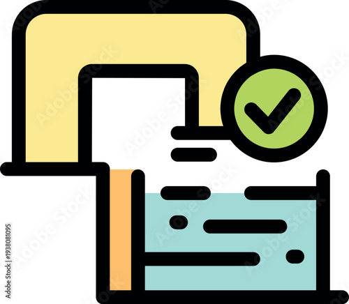 Water flowing smoothly into a storage tank, highlighted by a prominent check mark, symbolizing a successful and efficient water management system