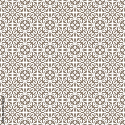 Seamless pattern with decorative elements. Seamless background from a floral ornament, Fashionable modern wallpaper or textile, ceramic, tile. Vector background. Template for design