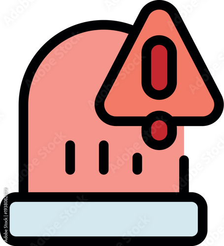 Red alert icon indicating a warning or danger