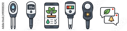 Smart gardening tools and digital plant care monitoring devices for modern agriculture