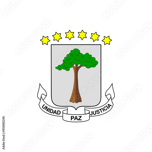 Emblem and Coat of arms from the flag of Equatorial Guinea