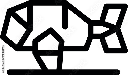 Low poly nuclear bomb ready to be launched, causing massive destruction and chaos