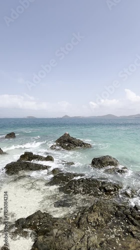 Breathtaking coastal view tropical beach nature photography sunny day aerial perspective serenity