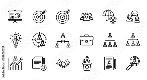 Business Concept Icons: From Strategy and Teamwork to Finance and Leadership