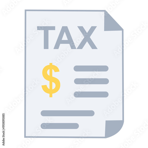 Tax document financial report icon