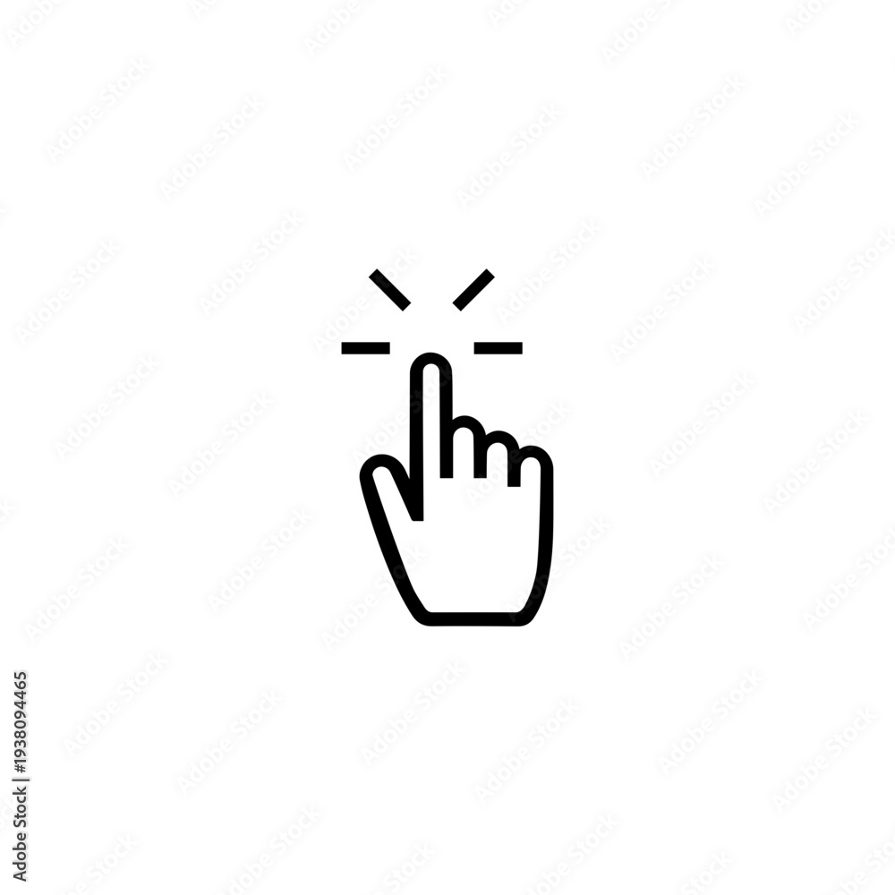 Obraz premium Hand Click Interaction Gesture Icon