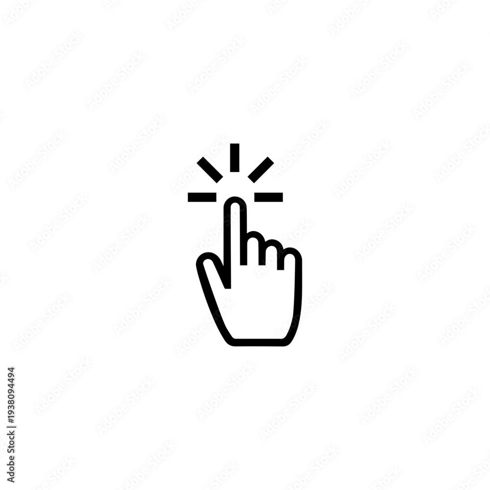 Fototapeta premium Hand Click Tap Gesture Icon