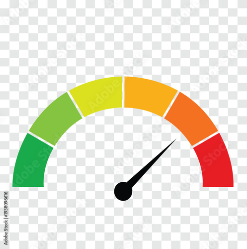 Performance Gauge Meter Indicator Illustration Isolated on Transparent Background