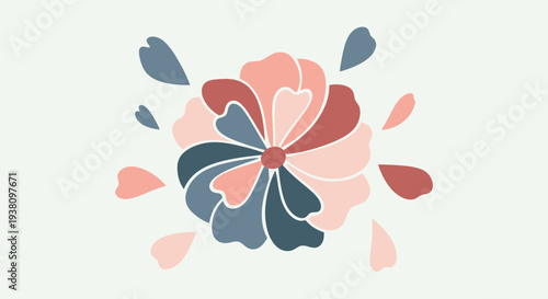Colorful Flower Illustration with Petals.