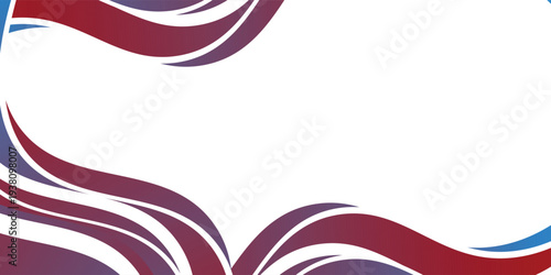 Curved abstract vector background with dynamic red, purple, and blue gradient swooshes over a white backdrop