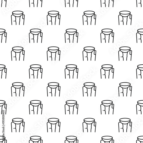 Outlined hands holding contact lenses creating a repeating pattern