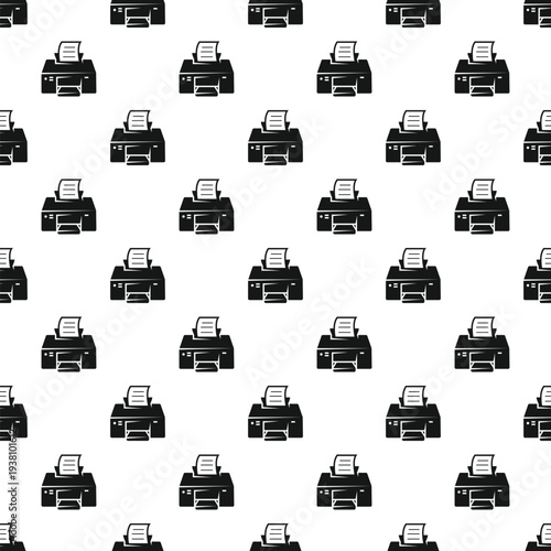 Printing machines icon background creating a repetitious design for technology concepts