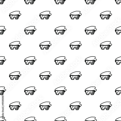 Ski goggles protective eyewear seamless pattern background