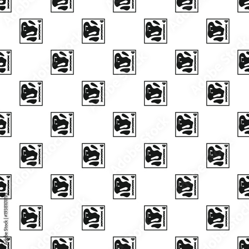 Seamless pattern featuring stylized golf course hole maps with flags