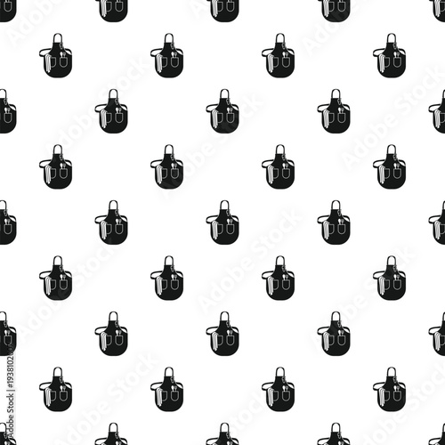 Repeating black apron icons creating a simple culinary uniform pattern