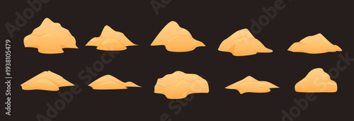 Yellow Minimal Summer Sand Dunes illustration Vector 