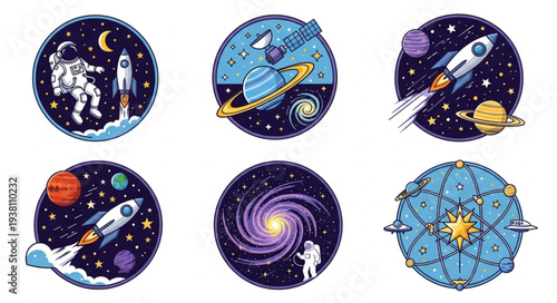 Cosmic exploration and celestial bodies in outer space.