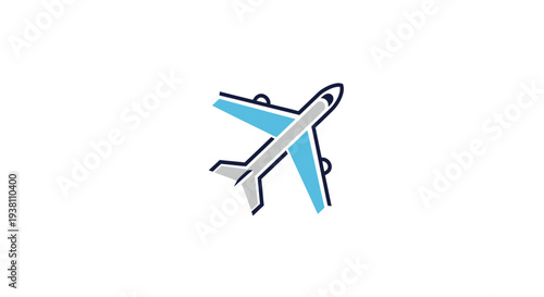 Airplane in Flight, Modern Passenger Jet Soaring Through the Sky