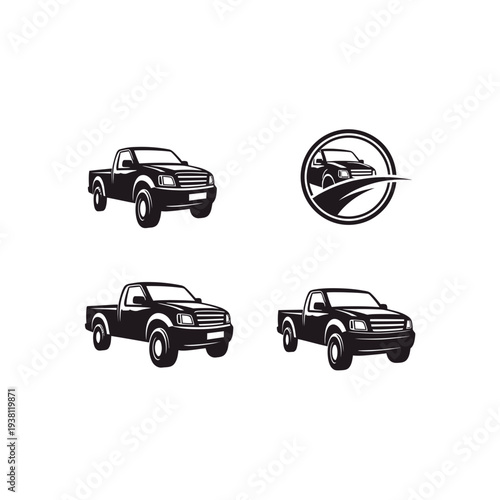 Pickup Truck Logo Designs vector illustration