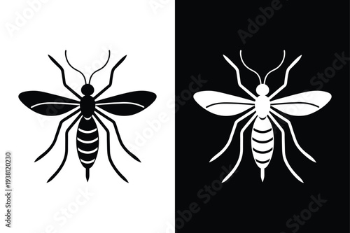 Mosquito vector icon graphic isolated sketch illustration on white background.