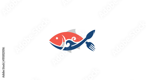 Fresh Seafood Dining Concept with Fish and Utensils