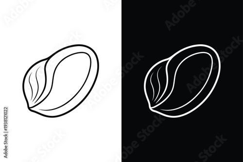 Mussel vector icon graphic isolated sketch illustration on white background.