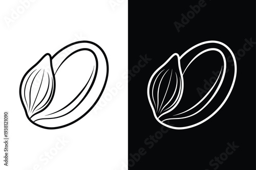 Mussel vector icon graphic isolated sketch illustration on white background.
