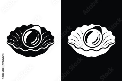 Oyster vector icon graphic isolated sketch illustration on white background.