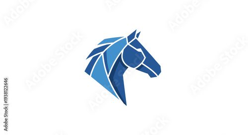 Geometric Horse Head Design - Modern Minimalist Animal Illustration