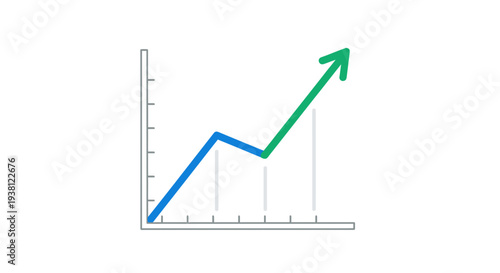 Growth Chart Showing Positive Trend and Increasing Success