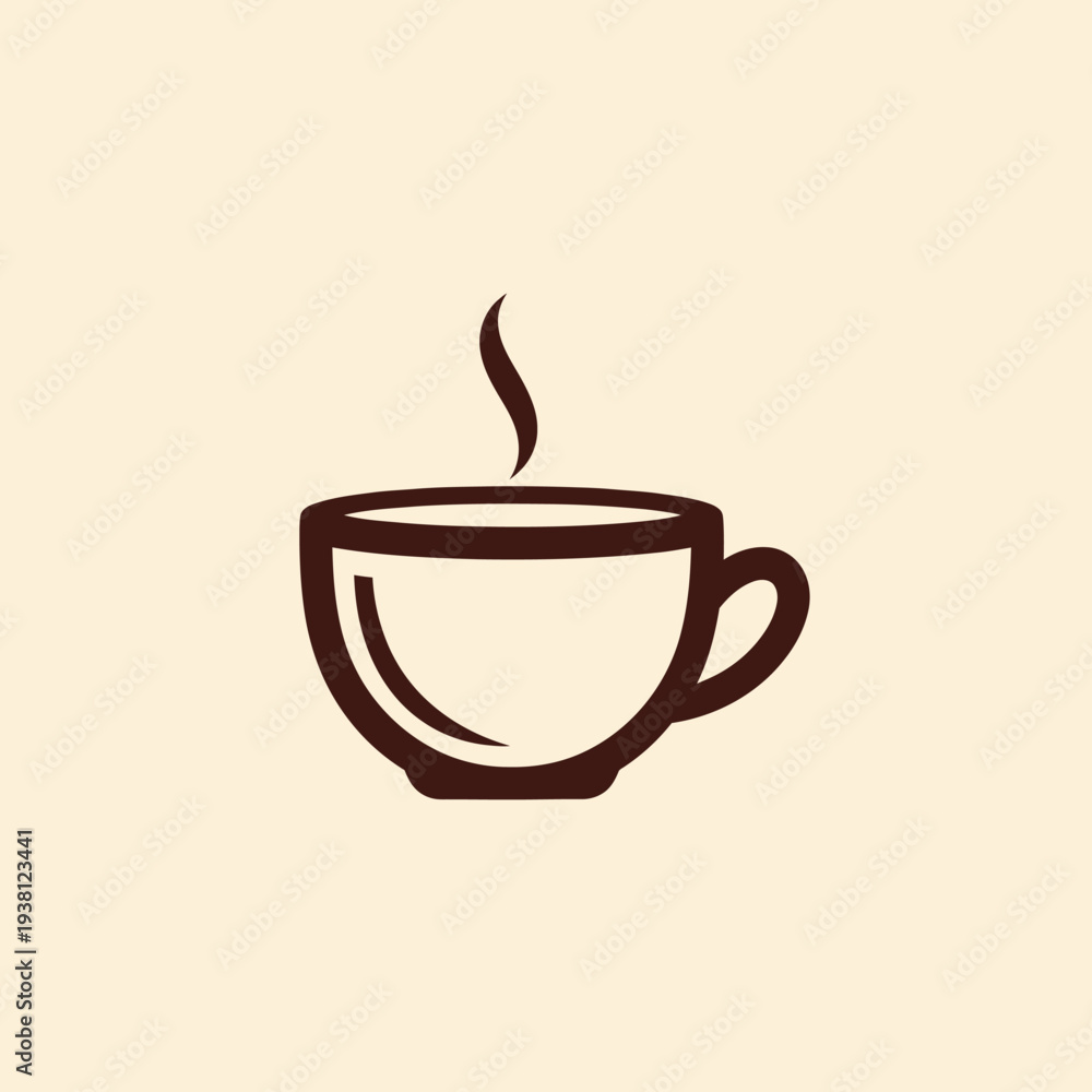 Obraz premium Steaming Coffee Cup Illustration Design Element.