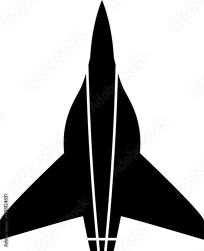 Silhouette of a jet plane icon