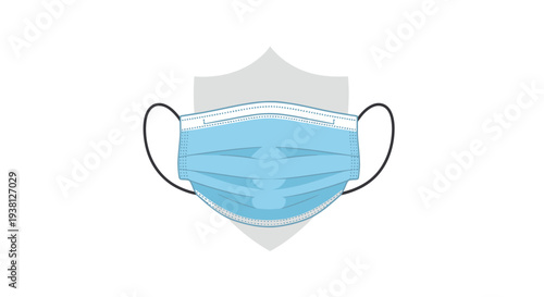 Medical Face Mask Protection Shield Concept